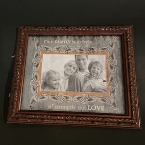 Rustic 8x9 Family Frame Holds 4x6 Photo | Western Wood Look